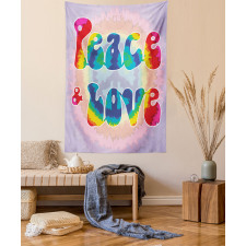 Peace Love Tie Dye Effect Tapestry
