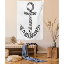 Anchor Shape Flower Tapestry