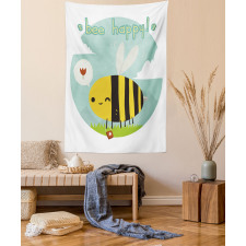 Bee Happy Doodle Tapestry