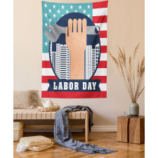 Hand Holding Wrench Tapestry