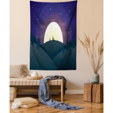 Night Forest Starry Sky Tapestry