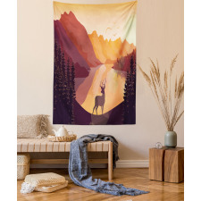 Bird Mountain Reindeer Tapestry