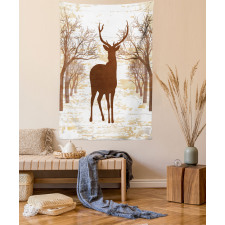 Rustic Silhouette Art Tapestry