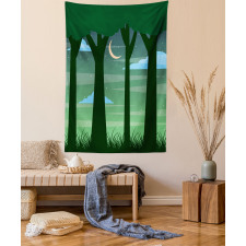 Dreamy Forest at Night Tapestry