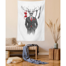 Womanizer Deer in Suit Art Tapestry