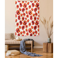 Poppies Garden Floral Tapestry