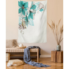 Flowers Buds Leaf Tapestry