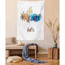 Typographic Paint Splatters Tapestry