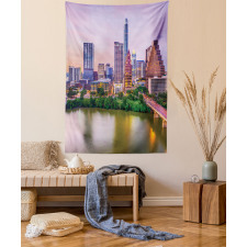 Urban Scene Image and River Tapestry