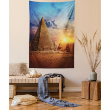 Desert and Pyramids Dusk Tapestry