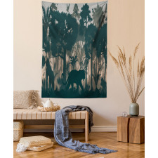 Spooky Forest and Animals Tapestry