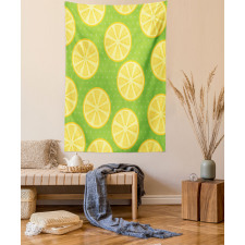 Citrus Slices Polka Dots Tapestry