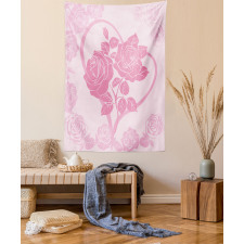 Roses in Heart Tapestry