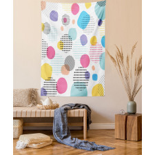 Colorful Spots Stripes Tapestry