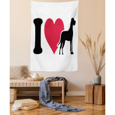 Classic Heart Dog Lover Tapestry