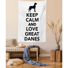 Keep Calm and Love Text Tapestry