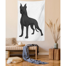 Purebred Dog on Plain Tapestry