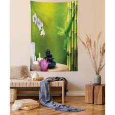 Bamboo Flower Orchid Stone Tapestry