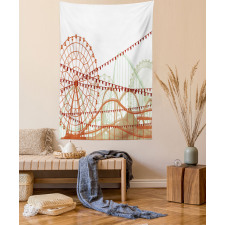 Silhouette Rides Flags Tapestry