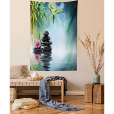 Hibiscus Bamboo on Water Tapestry