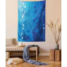 Sharks Ship Compass Tapestry