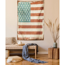 Grunge US Flag Tapestry