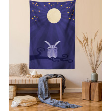 Origami Bird at Night Tapestry