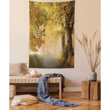 Misty Autumn Morning Tapestry