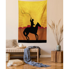 Cowboy on Horse Shade Tapestry