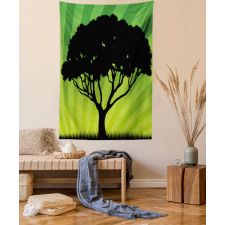 Funky Sunset Nature Art Tapestry