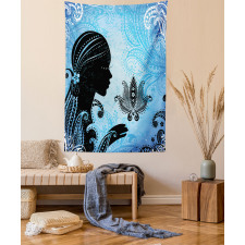 Girl Lotus Art Tapestry