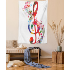 Notes Rhythm Artwork Tapestry