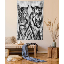 Aggressive Wild Tiger Tapestry