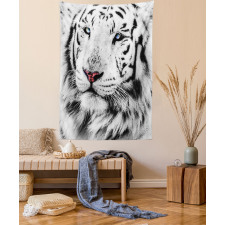 Winter White Tiger Tapestry