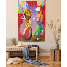 Lion Clown Performance Tapestry