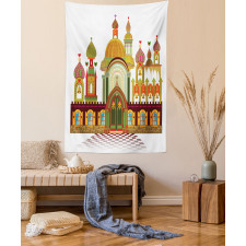 Slavic Architecture Fantasy Tapestry