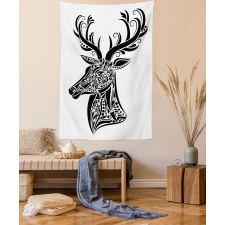 Deer Animal Tattoo Tapestry