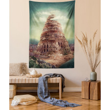 Tower Of Babel Clouds Tapestry