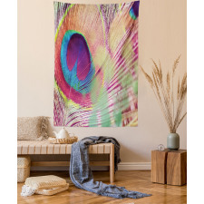 Colorful Macro Plume Photo Tapestry