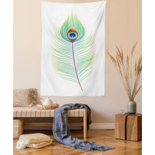 Single Retro Plume Peacock Tapestry