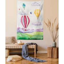 Hot Air Balloons Scene Tapestry