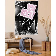 Halftone Style Text Bubble Tapestry