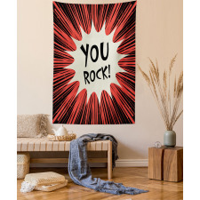 Comic Text Bubble Graphic Tapestry