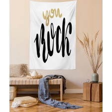 Cursive Inspirational Art Tapestry