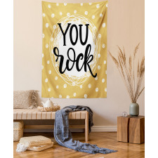 Scribble Circle Dots Art Tapestry