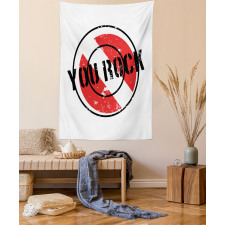 Grunge Look Stamp Graphic Tapestry