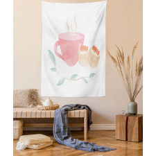 Watercolor Scones Cup Tapestry