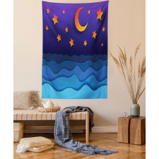 Paper Cut Style Sky Tapestry