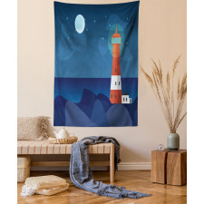 Lighthouse at Night Tapestry