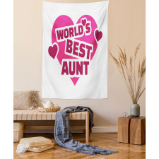 World's Best Aunt Lettering Tapestry